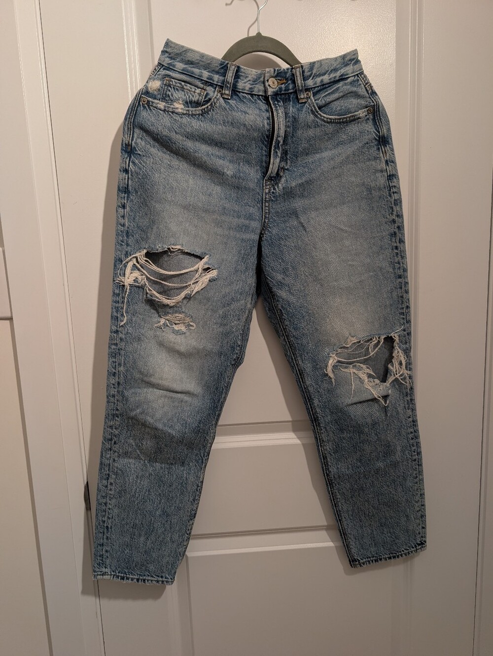 Light Blue Distressed Boyfriend Jeans - American Eagle Outfitters